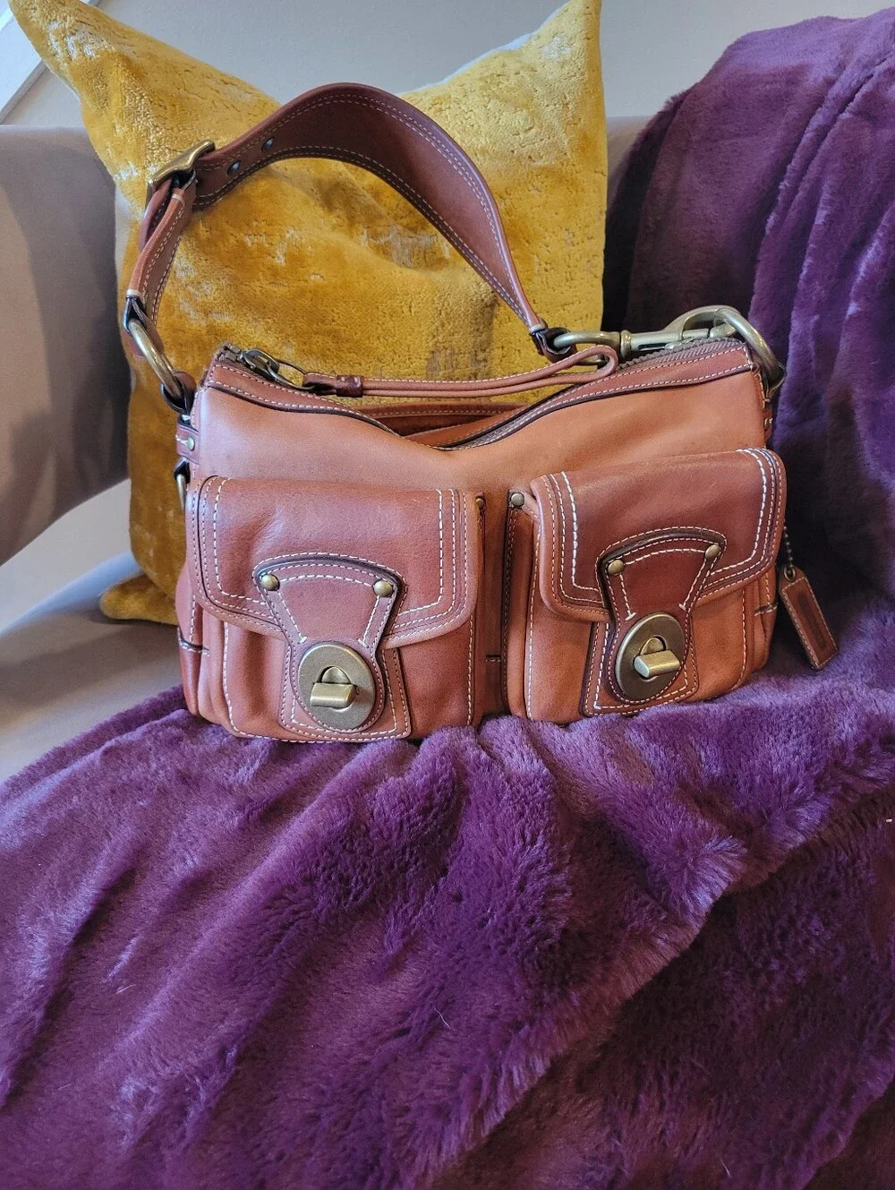 Coach Legacy 65th Anniversary Double Turn-Lock Shoulder Bag